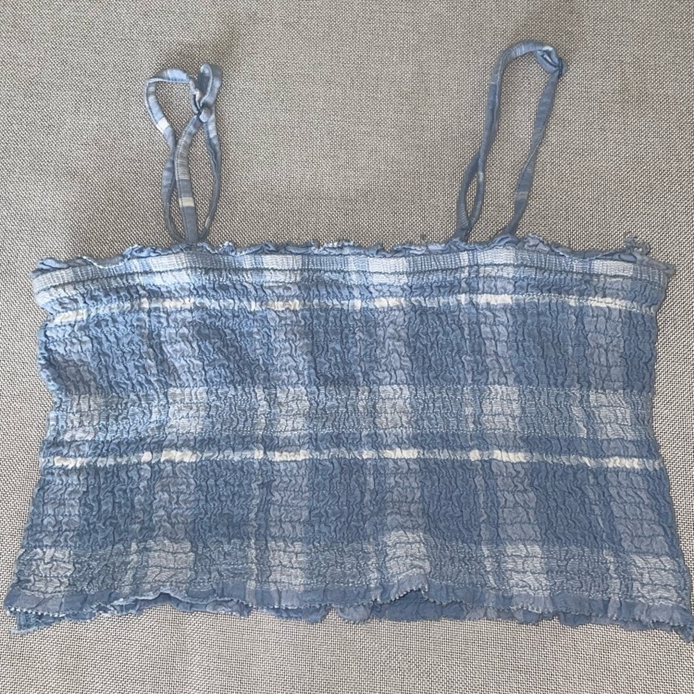 American Eagle Smocked Tube Tank Top